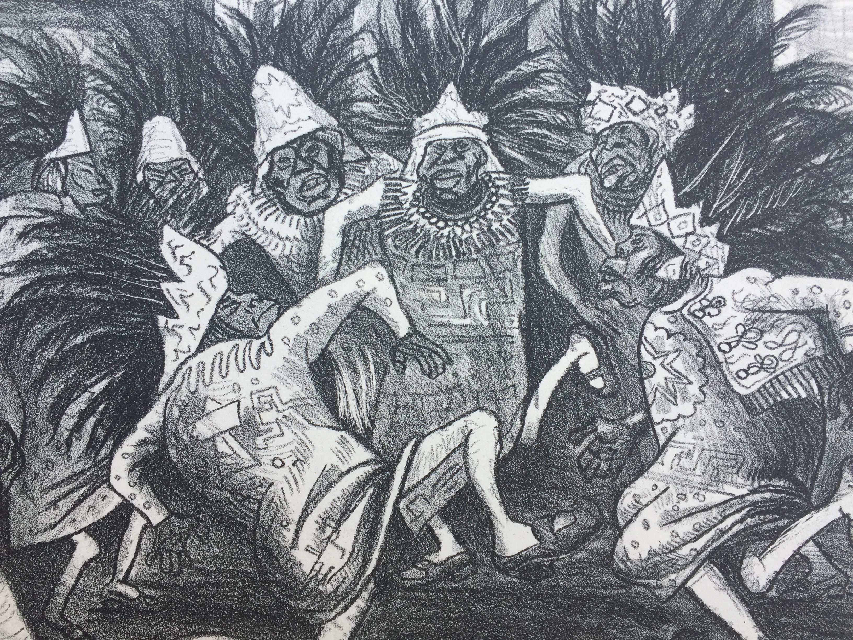 DANCING INDIANS / ECHATE La OTRA,  - Modern Print by Jose Clemente Orozco