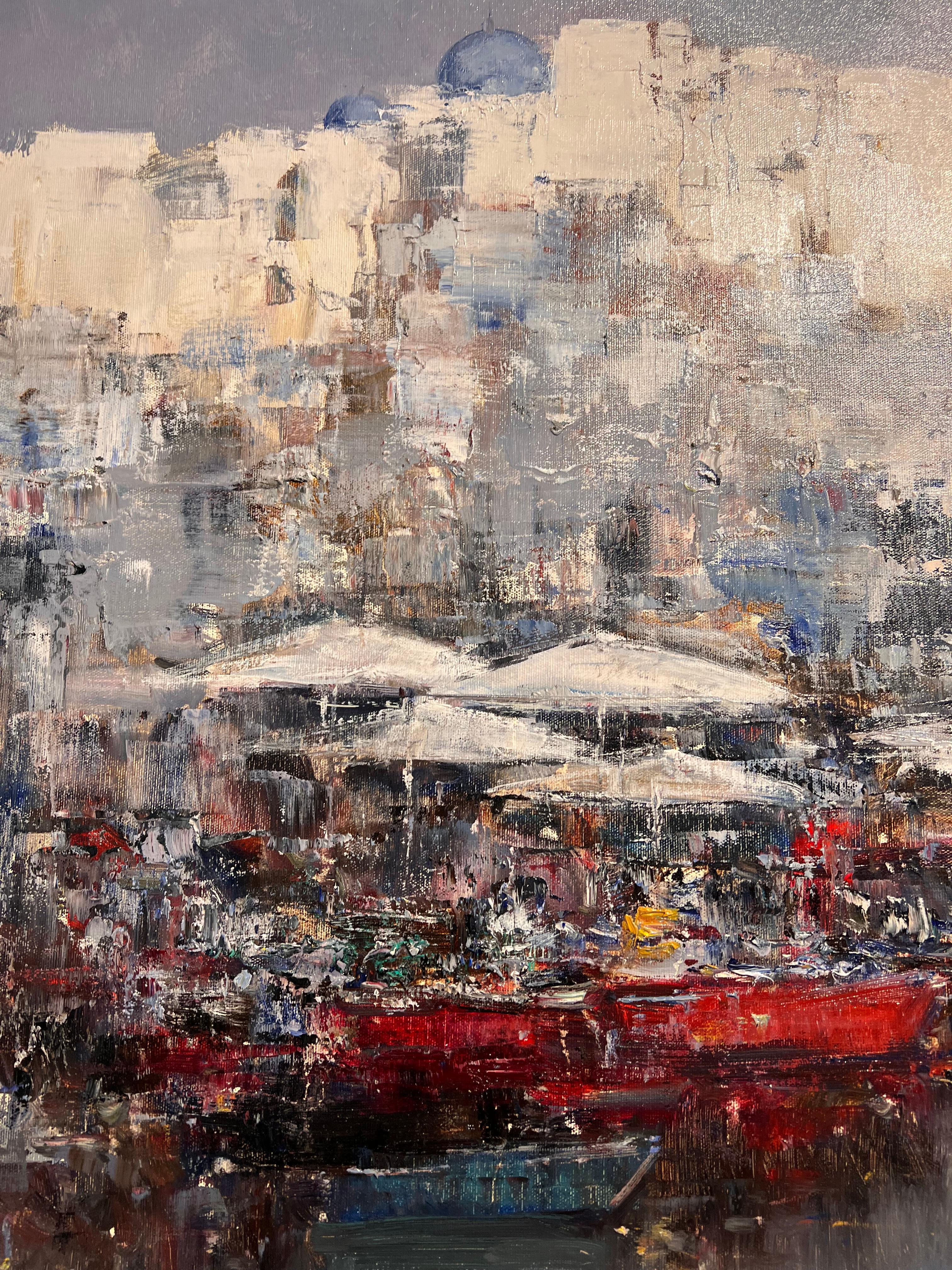 Waterside Haven - Painting by Jose Cortes