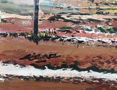 Paesaggio spagnolo Teulada Alicante olio su tela