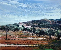 Teulada Alicante spanish landscape oil on canvas painting