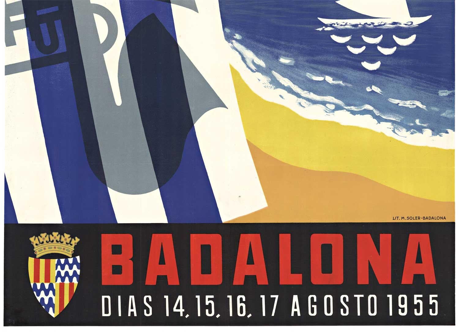 Originales spanisches Vintage-festivalplakat „Fiesta Mayor Badalona“  1955 (Amerikanische Moderne), Print, von Jose Dalmau