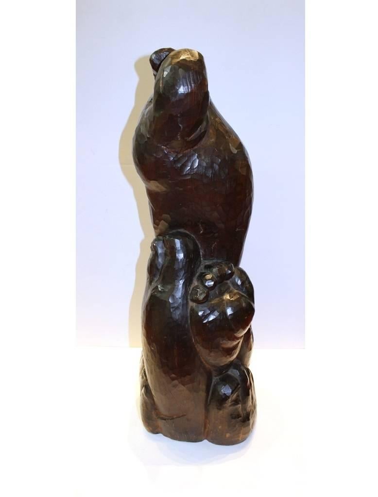 Modern Jose de Creeft Carved Wood Sculpture of Feet For Sale