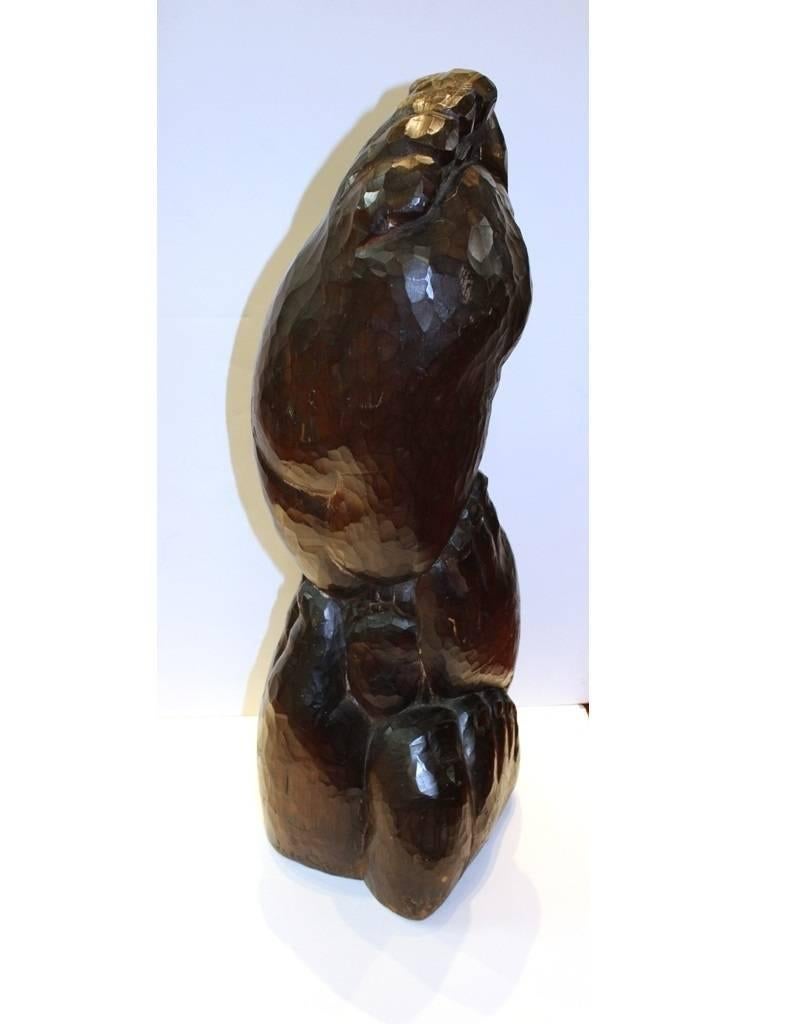 American Jose de Creeft Carved Wood Sculpture of Feet For Sale