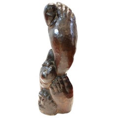 Retro Jose de Creeft Carved Wood Sculpture of Feet