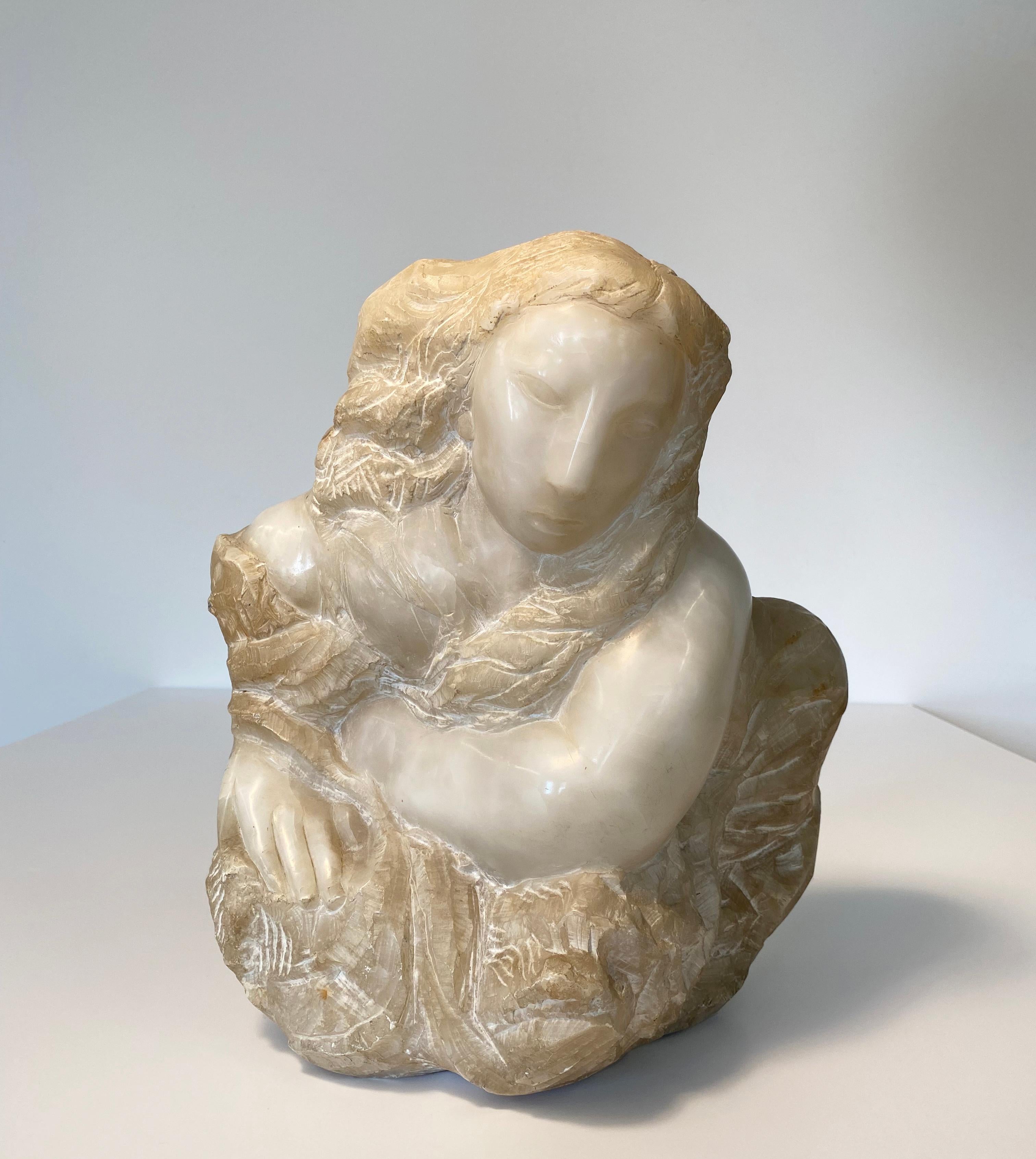 Ecstacy, marble of a woman - Sculpture by Jose de Creeft