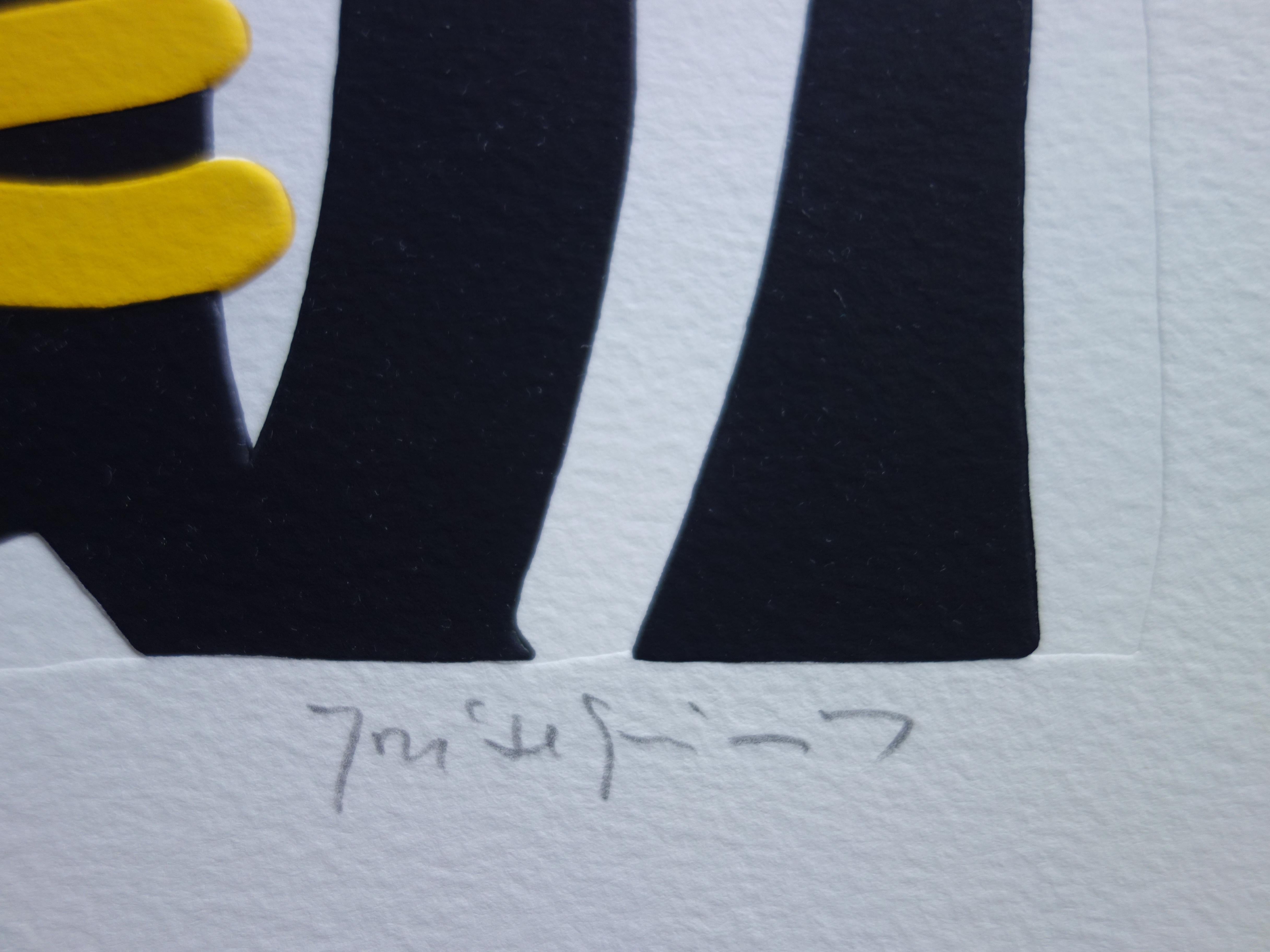 Mimesis : Hand and Foot - Original handsigned screen print / 75ex - Print by José de Guimaraes