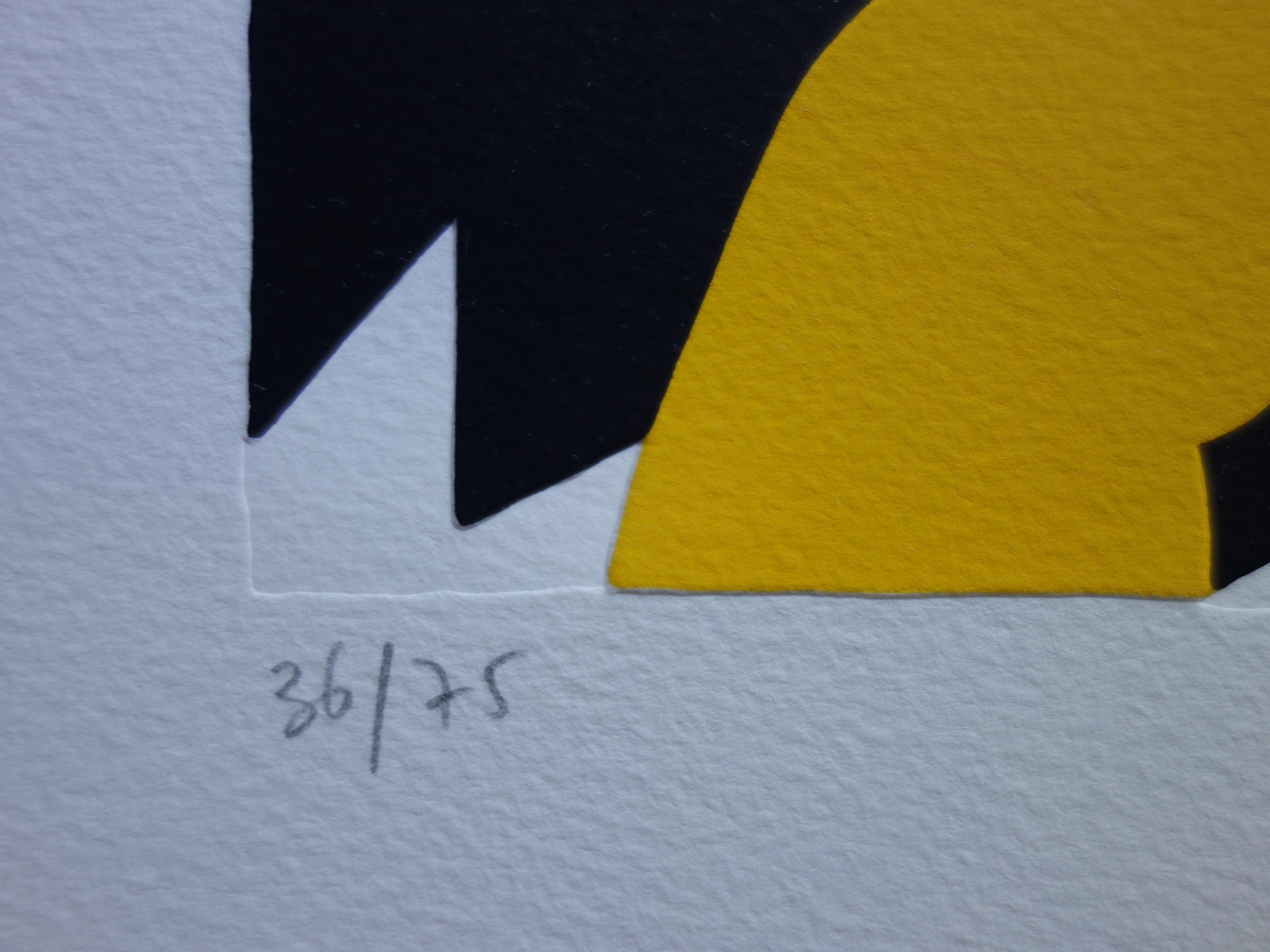 Mimesis : Hand and Foot - Original handsigned screen print / 75ex - Abstract Print by José de Guimaraes