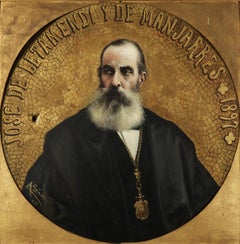 “José de Letamendi y de Manjarrés", Oil on Canvas, Peña Muñoz, Spain, 1898,