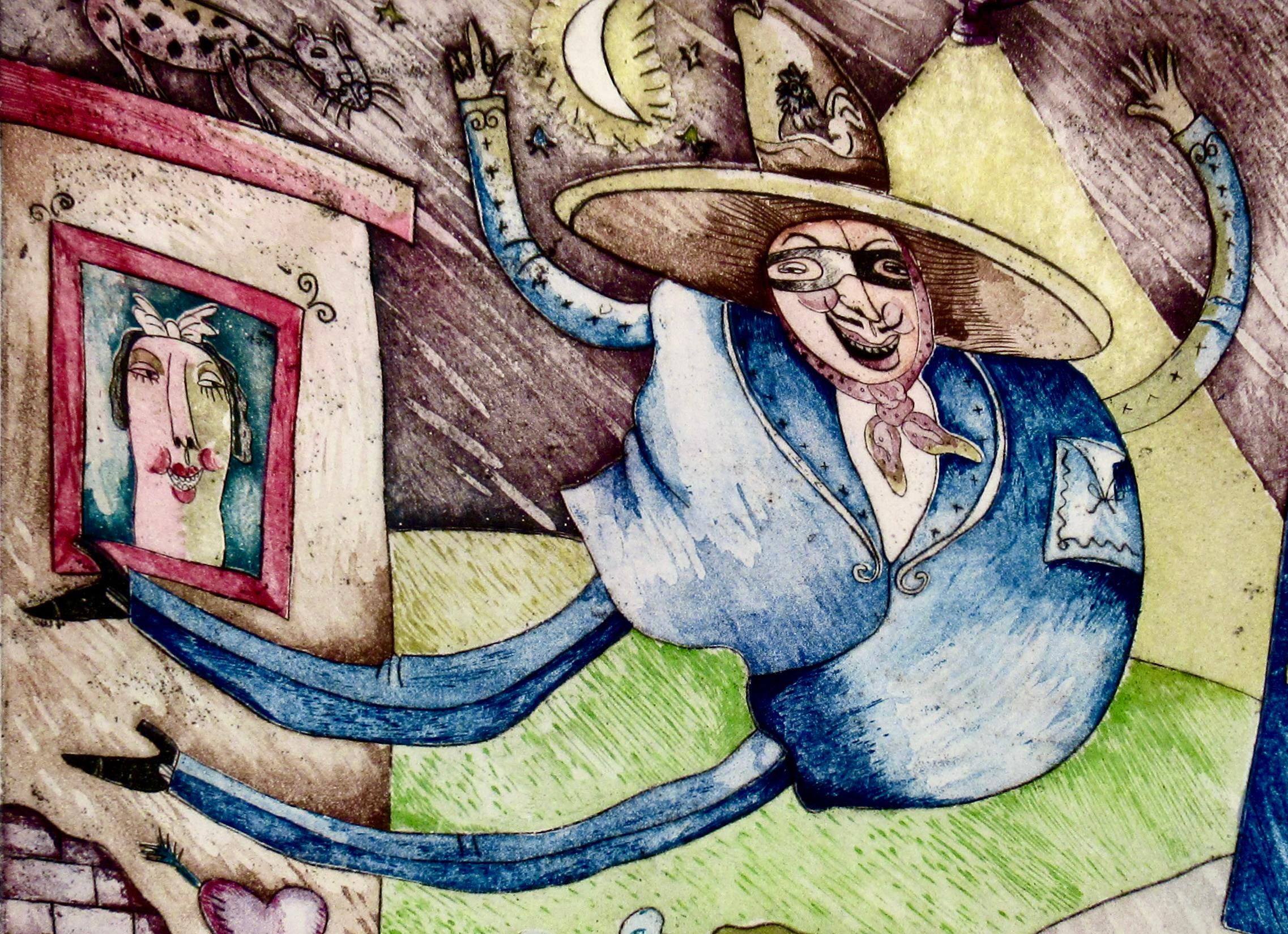 Flying Man - Other Art Style Print by Jose Esteban Martinez