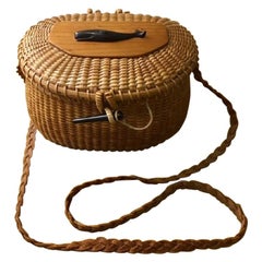 Retro Jose Formoso Reyes "Cocktail Purse" Nantucket Basket, circa 1950