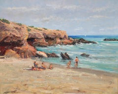Playa de Alcoceber (Castellón) - Óleo sobre tela - Años 80-90