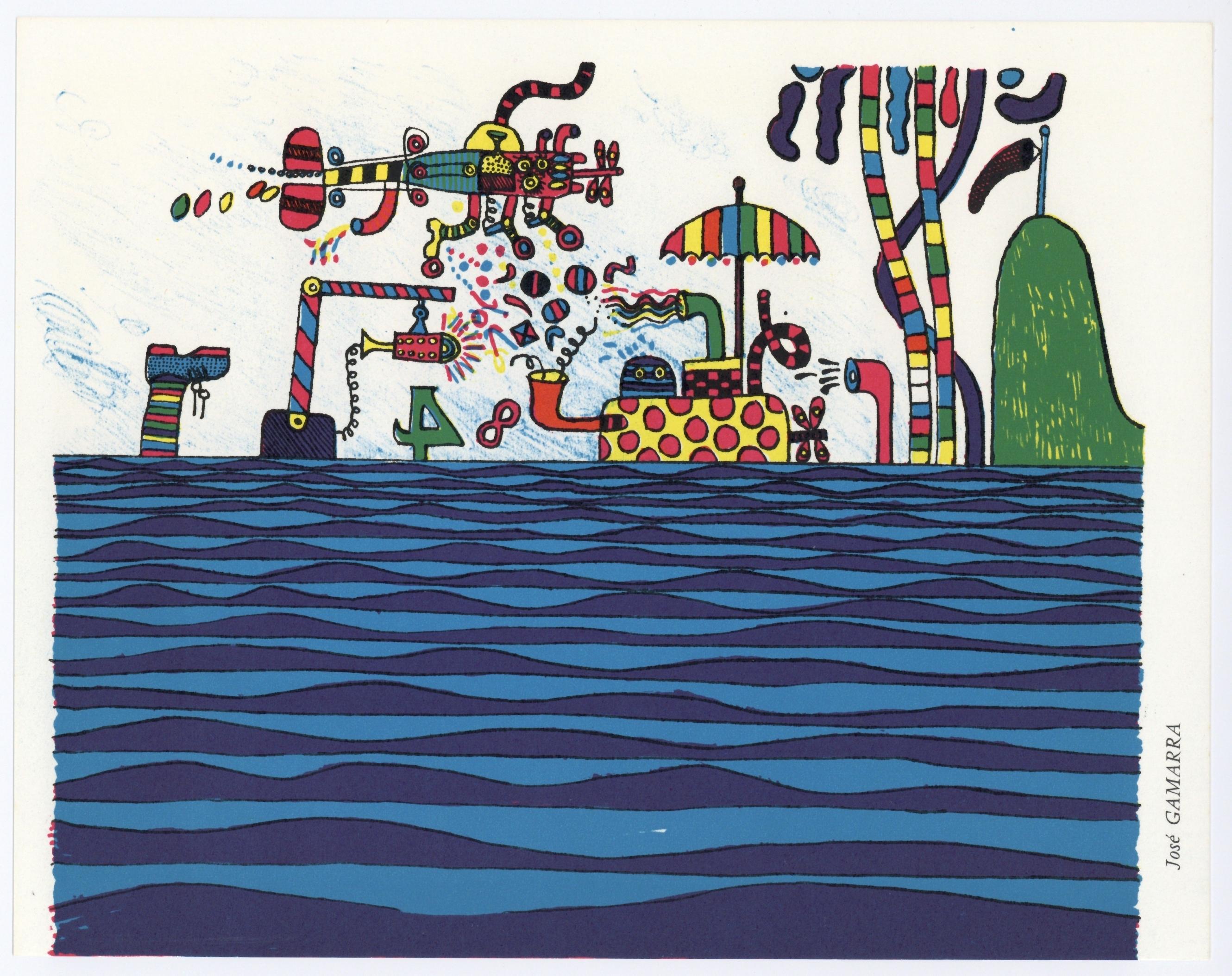 Figurative Print  Jose Gamarra - original lithograph