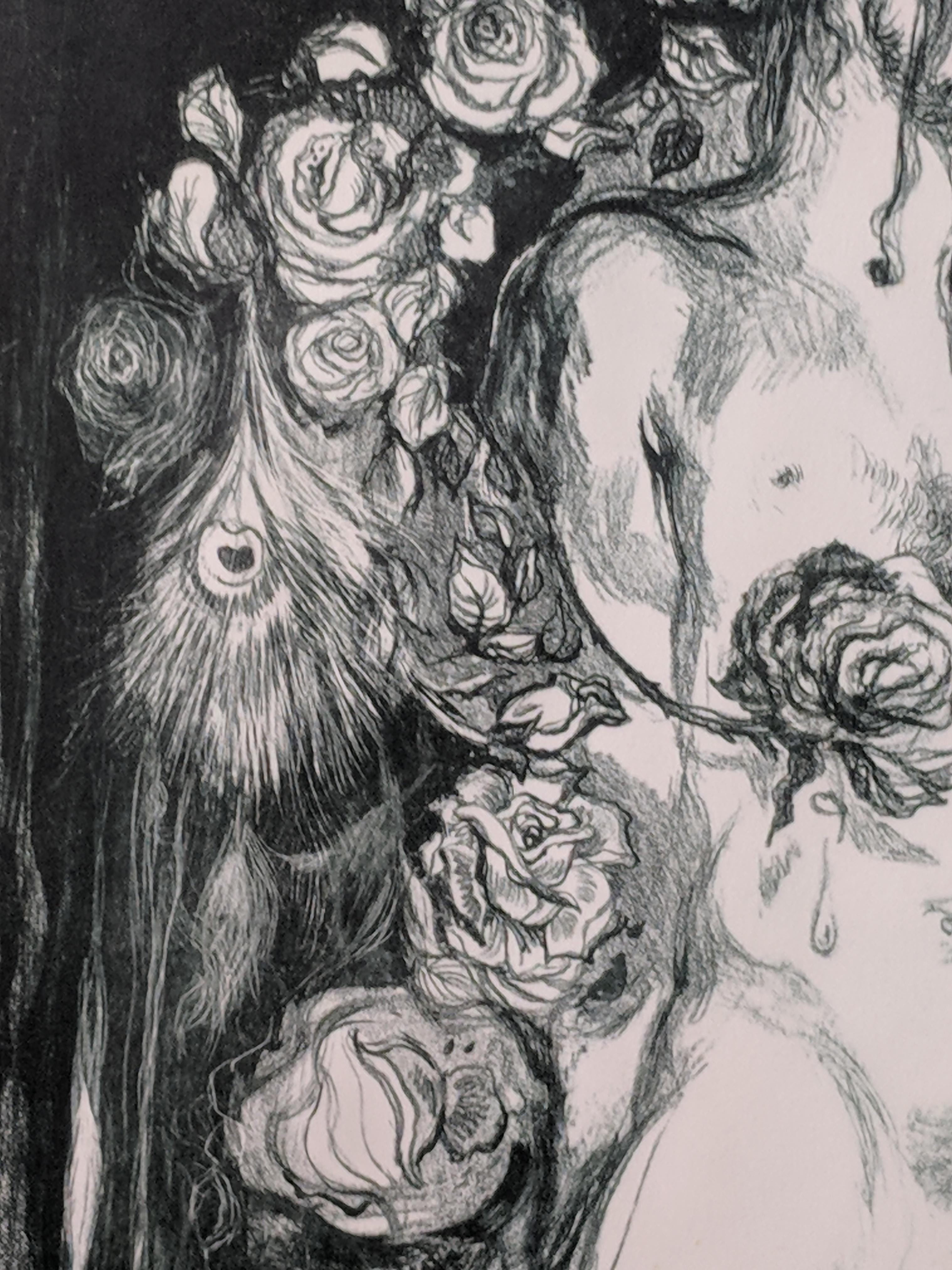Lithographie eines bekannten mexikanischen Künstlers – ohne Titel 16/24 (Schwarz), Nude Print, von José García Ocejo