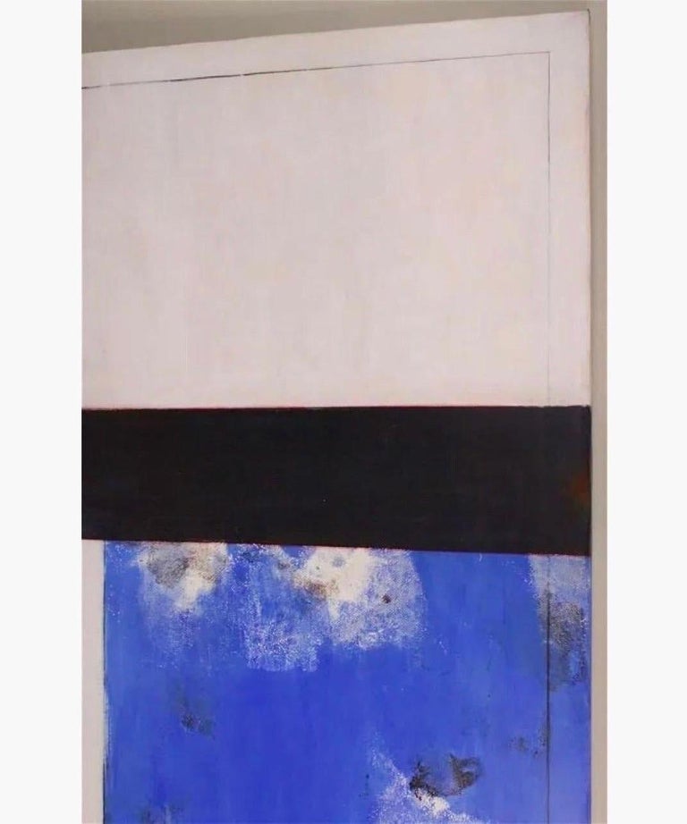 Jose Gonzalez Veites - Large Latin American Blue Abstract Oil Painting