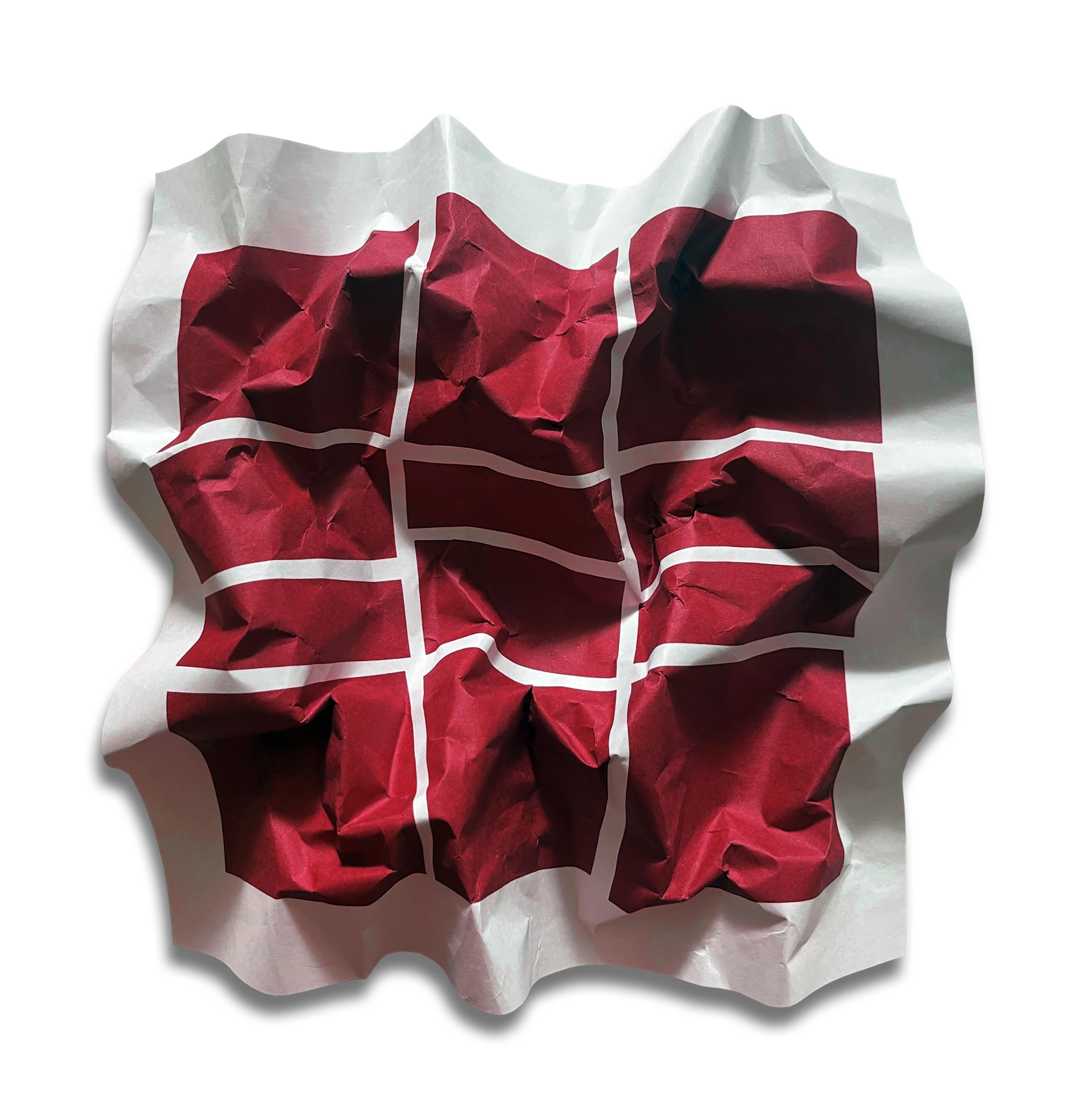 „Helio Oiticica (2)“, Gemälde auf geschliffenem Aluminium, Pop-Kinetische Kunst, 60 x 60 cm