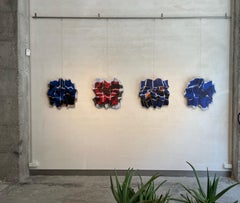 "Helio Oiticica (4)", Pittura su alluminio tagliato, Pop Kinetic art, 60 x 60 cm