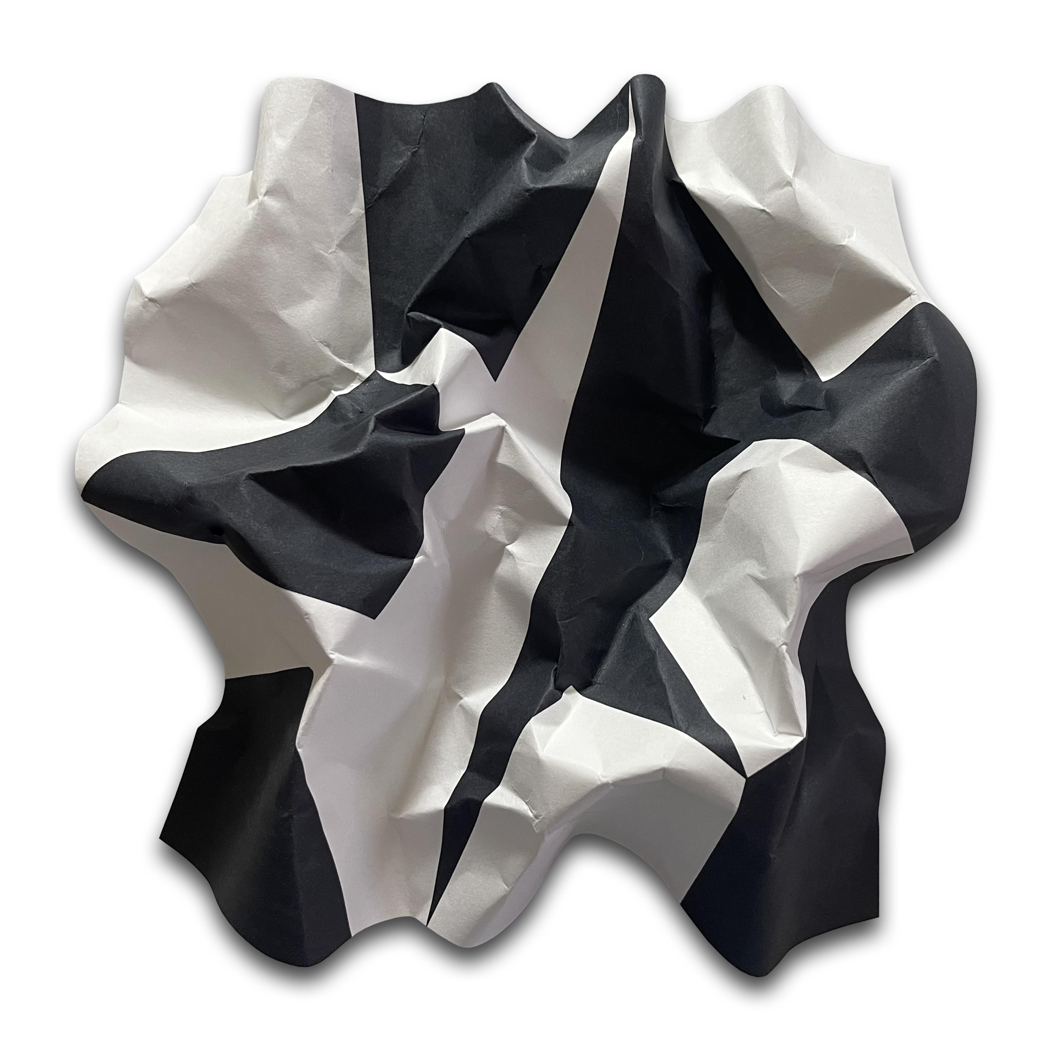 Jose Guedes Abstract Painting - "Lygia Clark (1)", Painting on cut aluminium, Trompe l'oeil, Constructivism