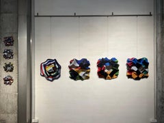 "Max Bill (2)", Painting on cut aluminium, Conceptual art