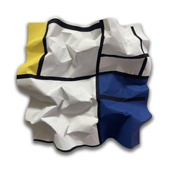 "Piet Mondrian (2) Painting on cut aluminium, Kinetic art