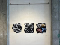 "Sol LeWitt (1)", peinture sur aluminium découpé, Pop Kinetic art, trompe l'oeil