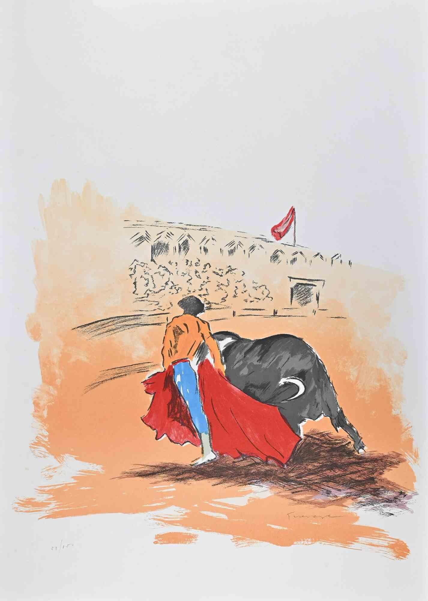 Matador - Lithograph by José Guevara - 1971