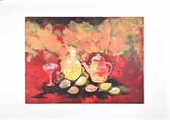 Vintage Still Life - Original Lithograph by José Guevara - Late 20th Century