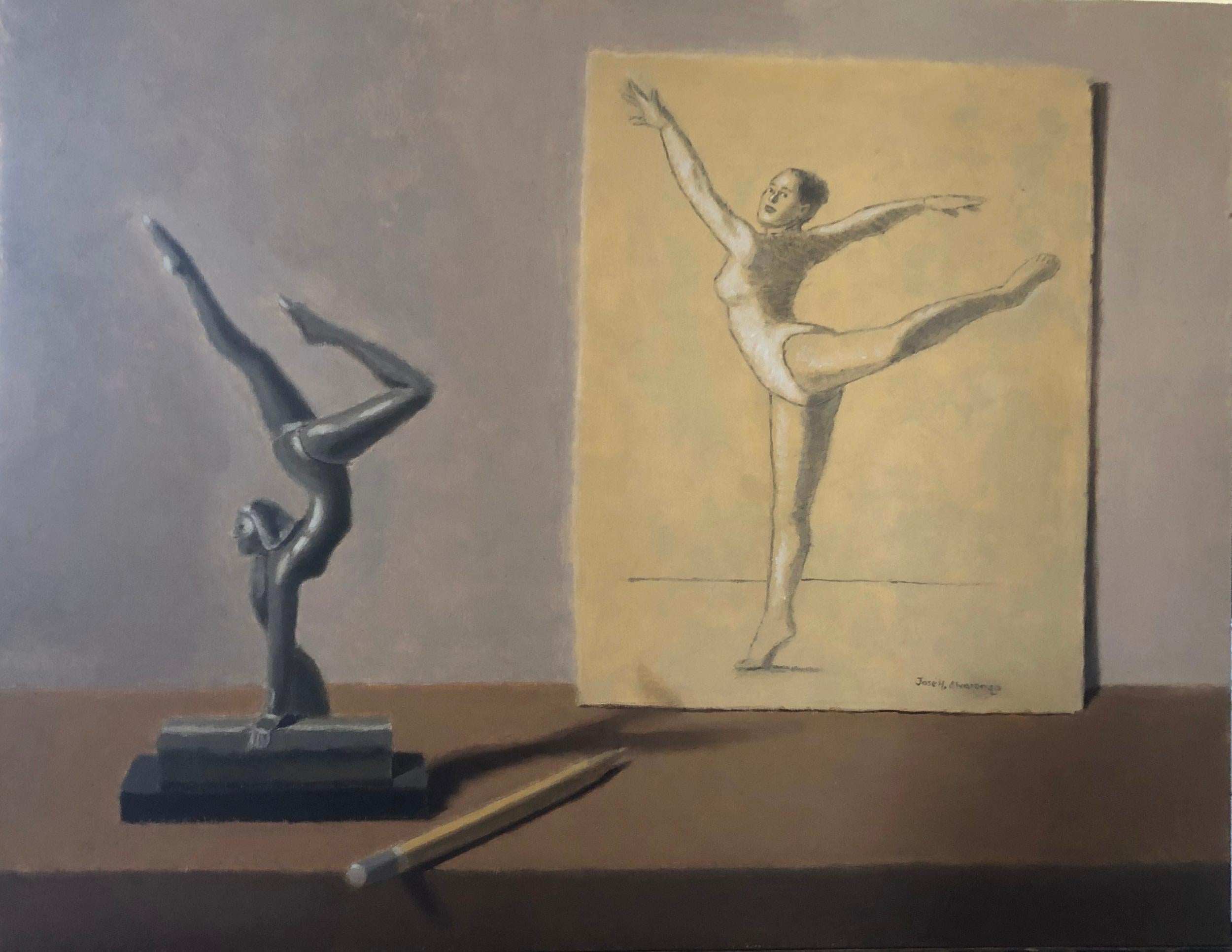 Gymnastics, Oil Painting - Art by Jose H. Alvarenga