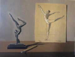 Gymnastics, Oil Painting