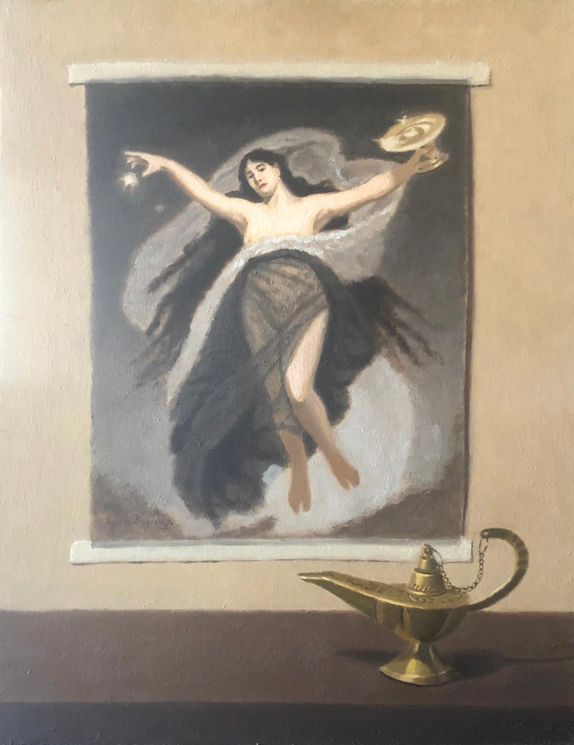 Nude Painting Jose H. Alvarenga - Le génie, peinture à l'huile