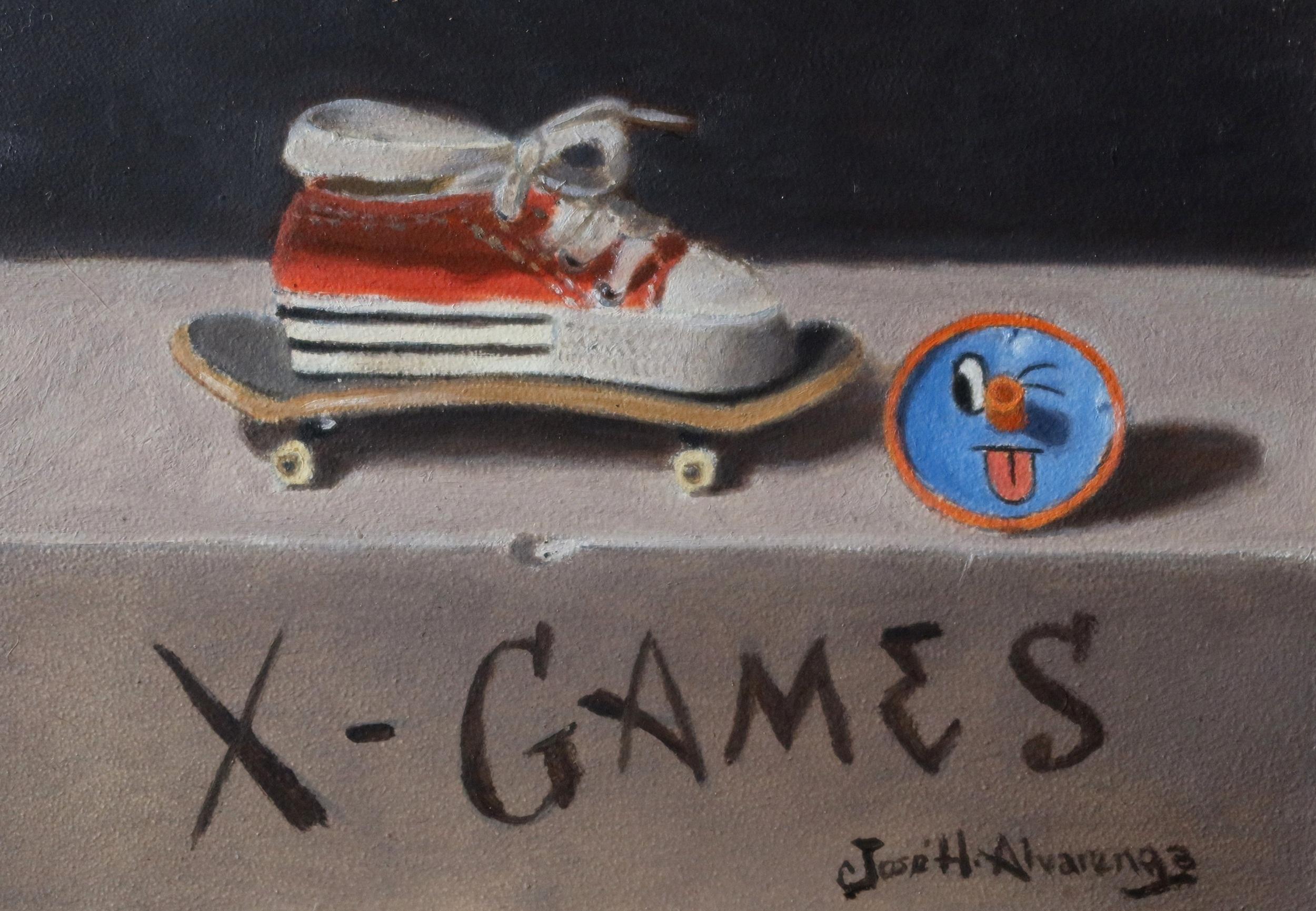 X-Spiele, Ölgemälde – Art von Jose H. Alvarenga