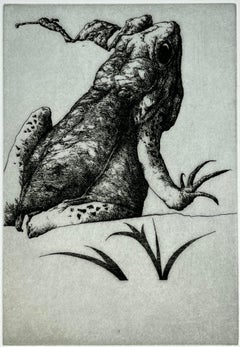 Spanish 1986 signed limited edition original art print etching 15x11 in.