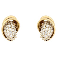 Boucles d'oreilles en or jaune 14 carats et diamants de Jose Hess