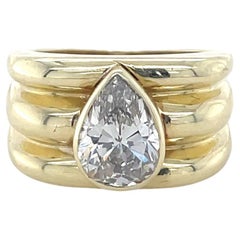 Jose Hess, 14K Yellow Gold and Diamond Ring