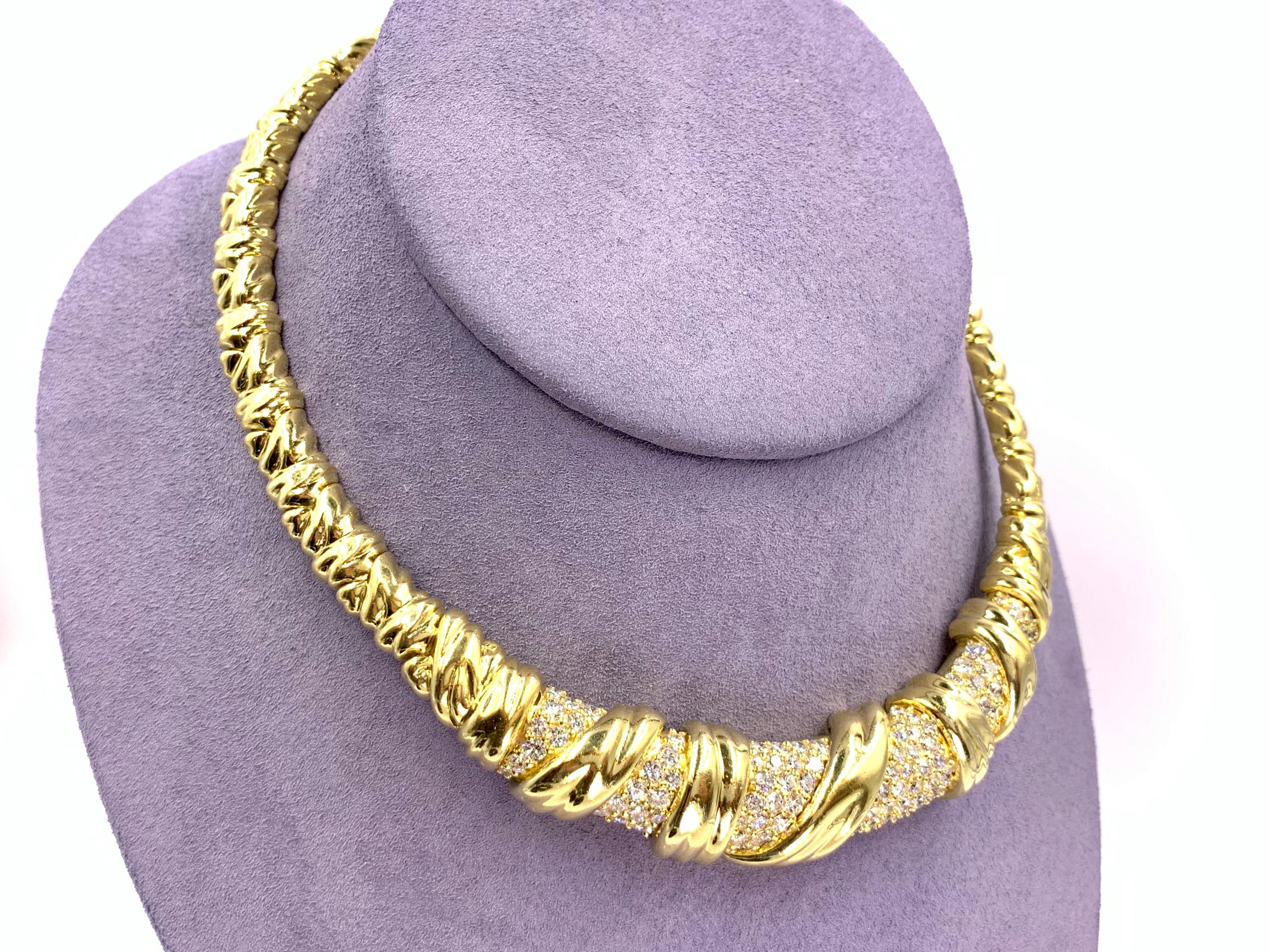 Women's Jose Hess 18 Karat and Diamond Choker Necklace