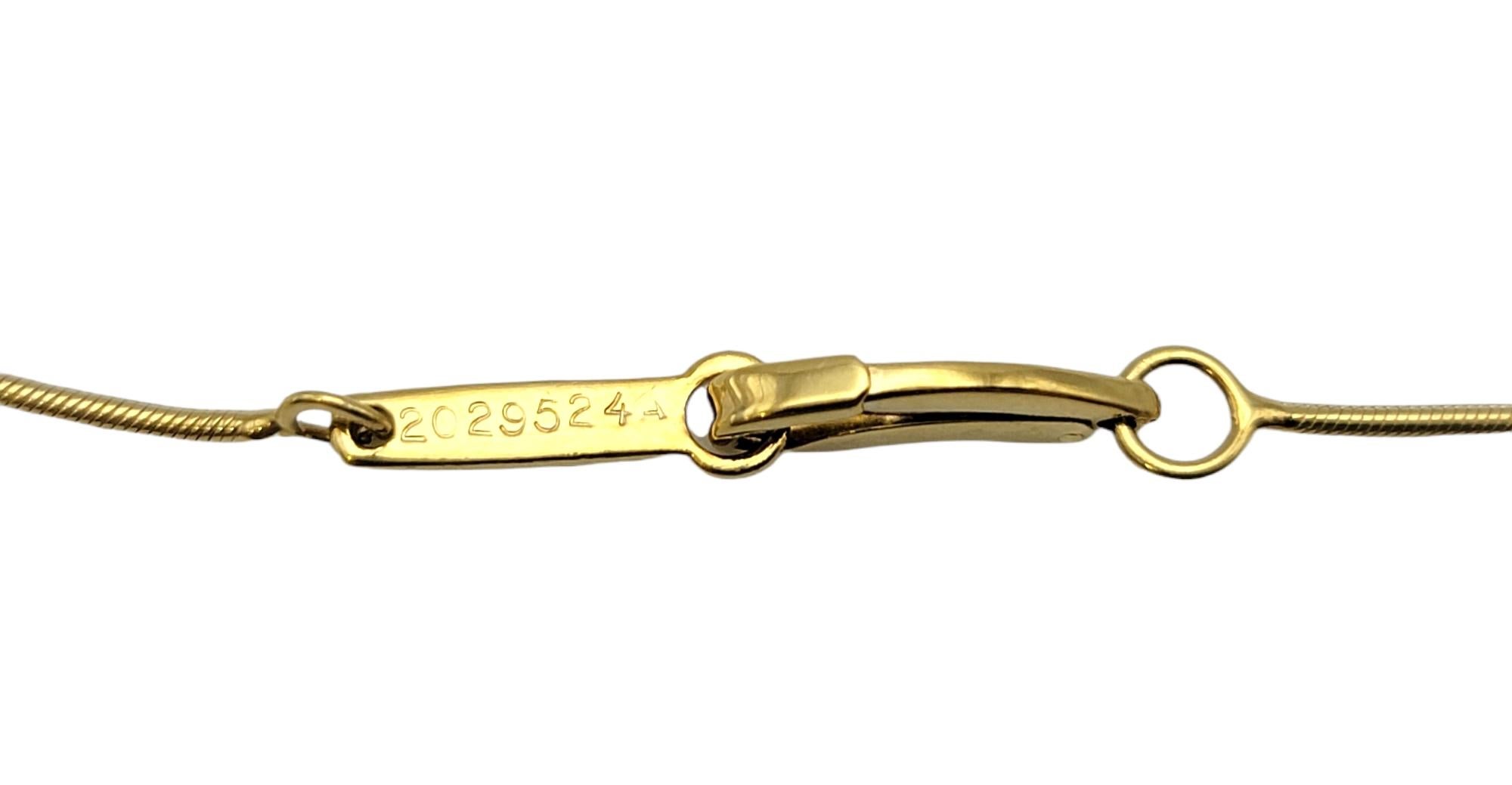 Jose Hess 18 Karat Gelbgold Tropfen-Halskette mit Herzen und Diamanten im Schnörkeln im Angebot 3