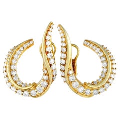 Jose Hess 18k Yellow Gold 3.50 Carat Diamond Earrings