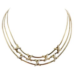 Jose Hess 18K Yellow Gold Diamond Collar Necklace