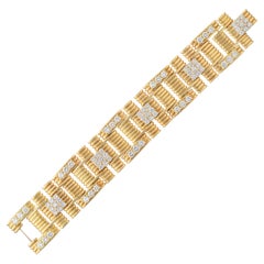 Jose Hess Pulsera de eslabones con diamantes de oro amarillo de 18k