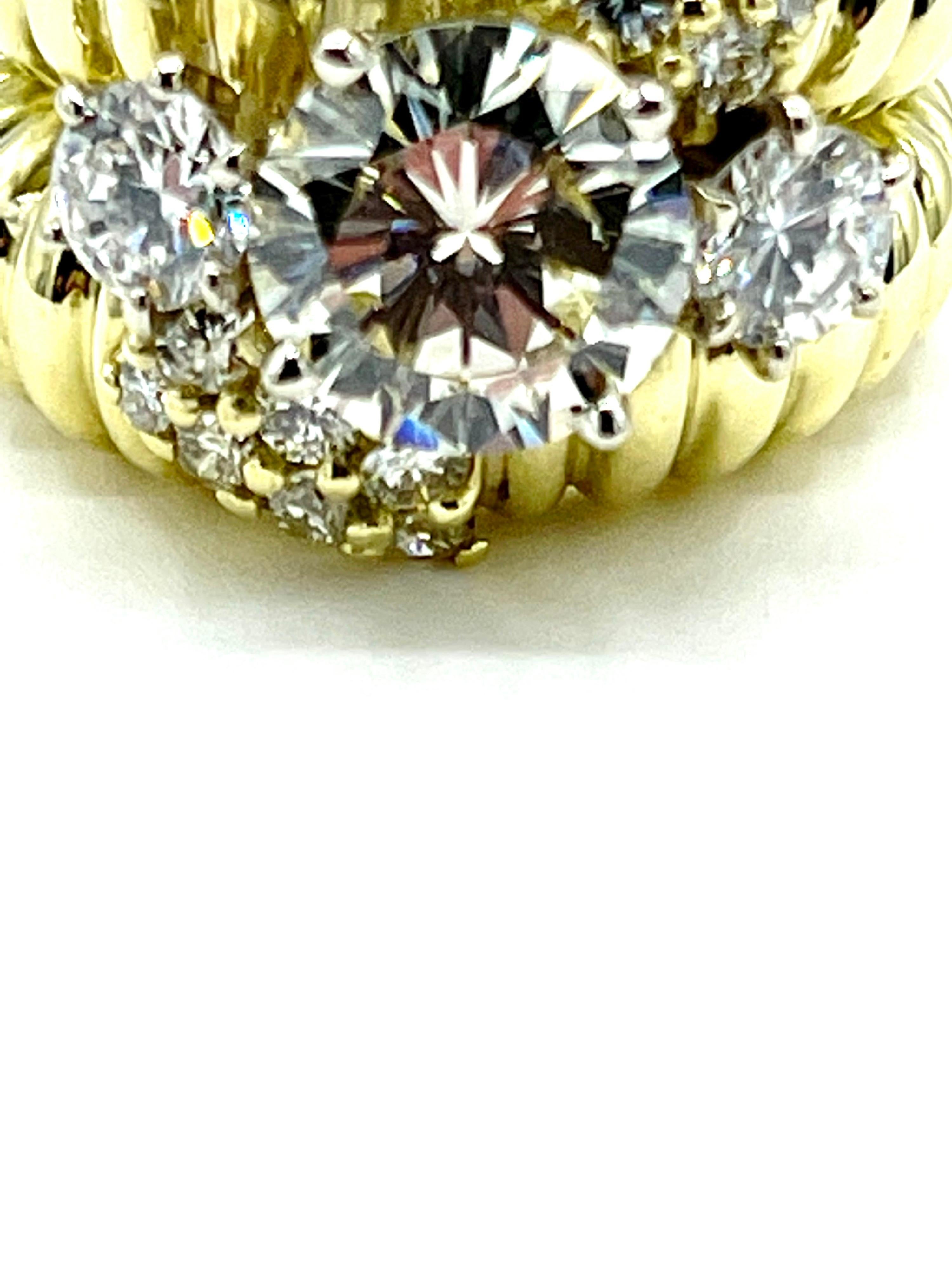 Jose Hess 2,20 Karat runder Brillant-Diamant und 18K Gelbgold Ring im Angebot 2
