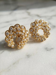 Jose Hess Aro en espiral con diamantes de 4,30 ct. de oro amarillo de 18 quilates