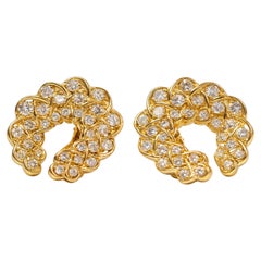 Jose Hess Aro en espiral con diamantes de 4,30 ct. de oro amarillo de 18 quilates