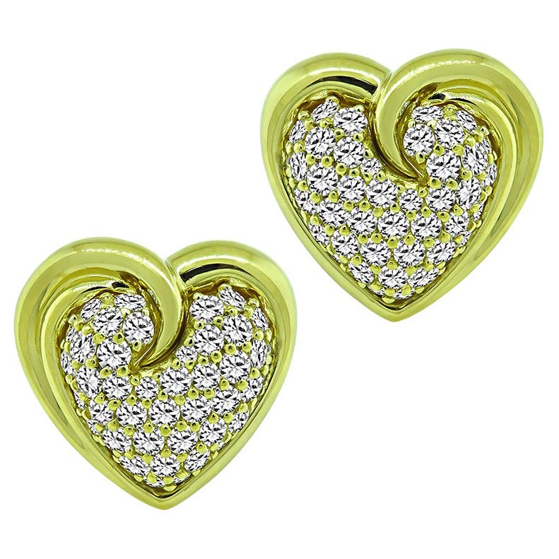 Jose Hess Boucles d'oreilles cœurs en diamants de 4,50 carats