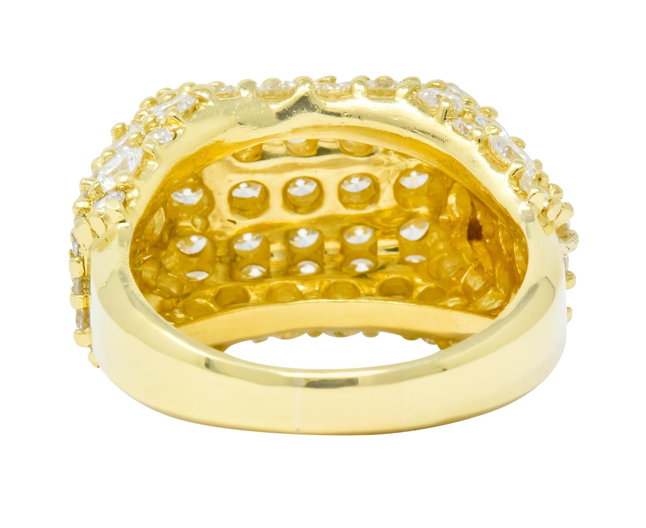 Women's or Men's Jose Hess 4.55 Carat Diamond 18 Karat Gold Contemporary Statement Ring