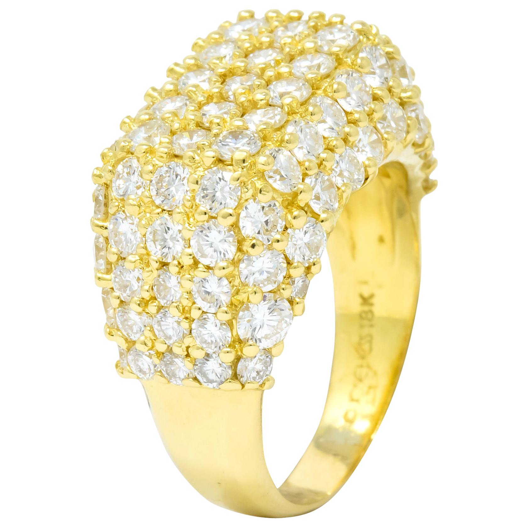 Jose Hess 4.55 Carat Diamond 18 Karat Gold Contemporary Statement Ring