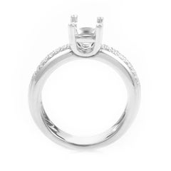 Jose Hess, .60 Carat Platinum and Diamond Pave Engagement Ring Mounting