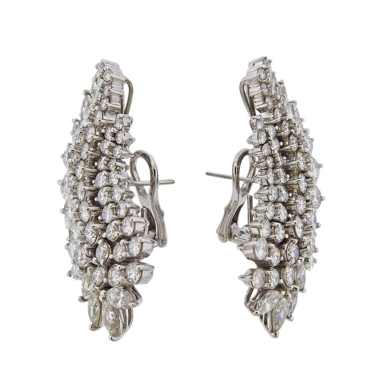 Jose Hess 8.40 Carat Diamond Gold Cocktail Earrings For Sale at 1stDibs