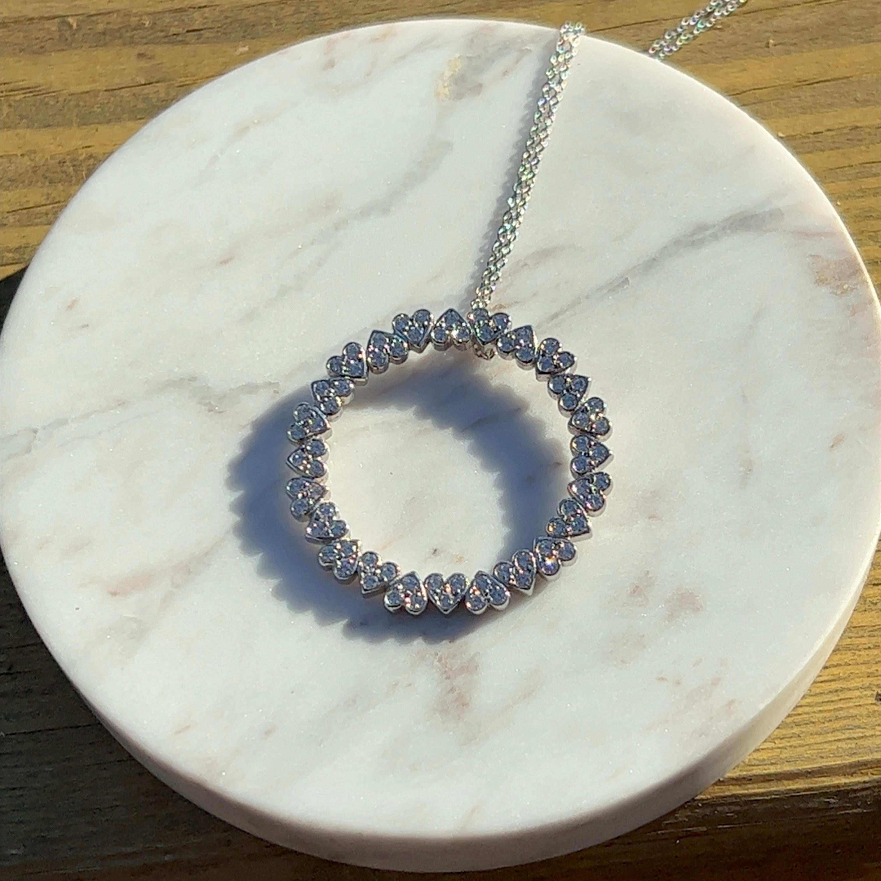 Jose Hess Diamond Circle Pendant Necklace in 18K Gold 1