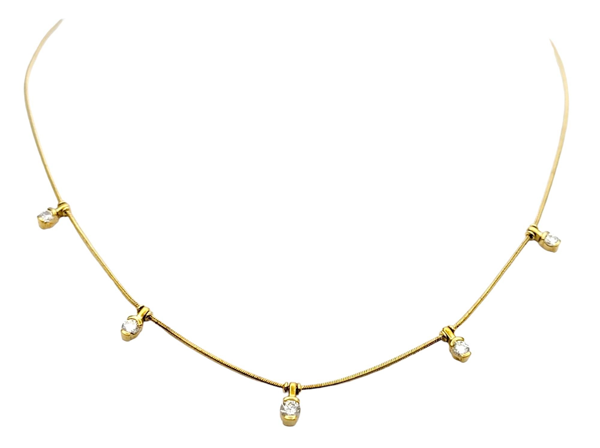 Gorgeous diamond station necklace by esteemed jewelry designer, Jose Hess. The Jose Hess brand is focused on creating sophisticated simplicity with delicate, feminine pieces can be paired with red carpet gowns as easily as with jeans and a t-shirt,
