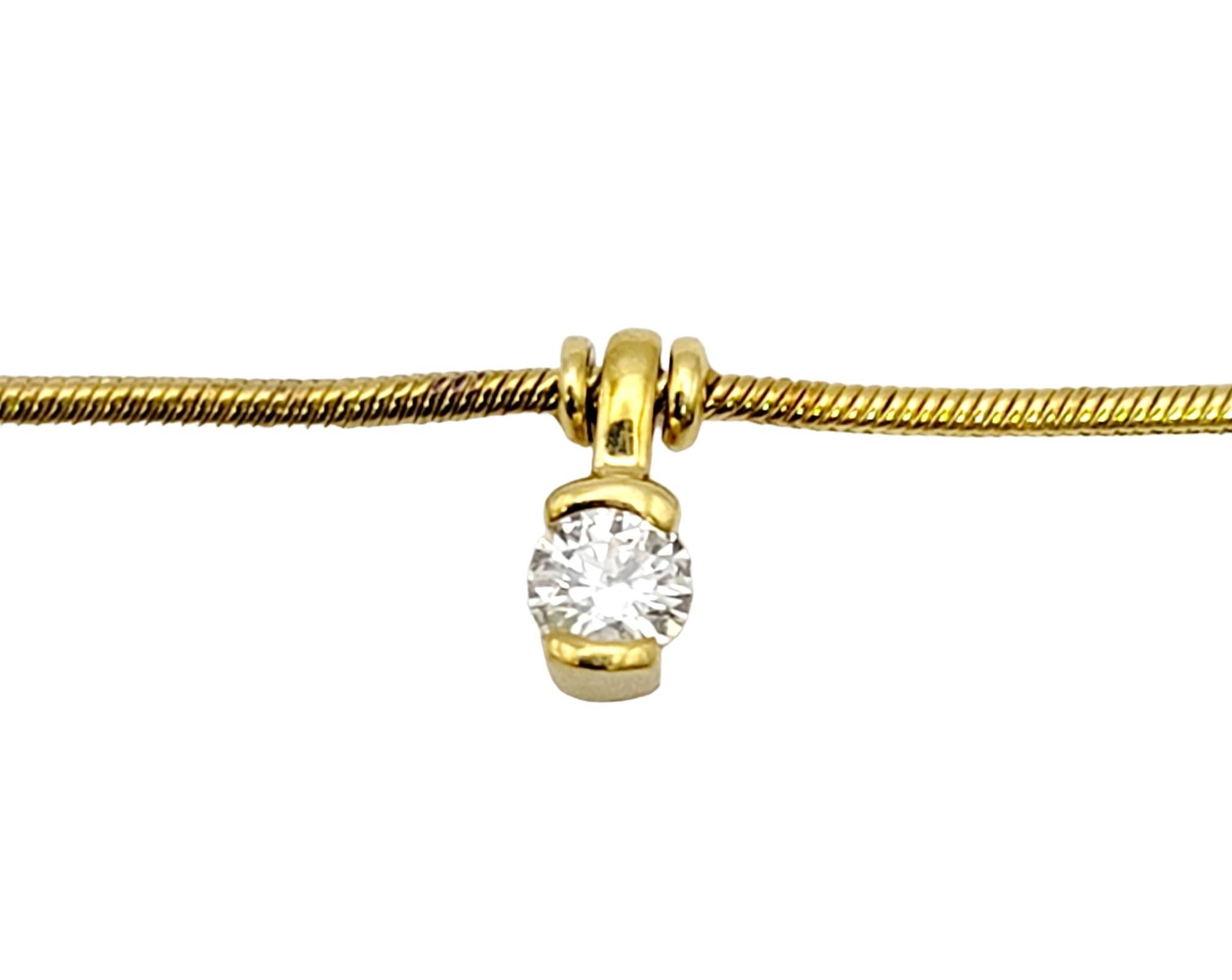 Jose Hess 'Garden Lights' Round Diamond 18 Karat Yellow Gold 5 Station Necklace In Good Condition For Sale In Scottsdale, AZ