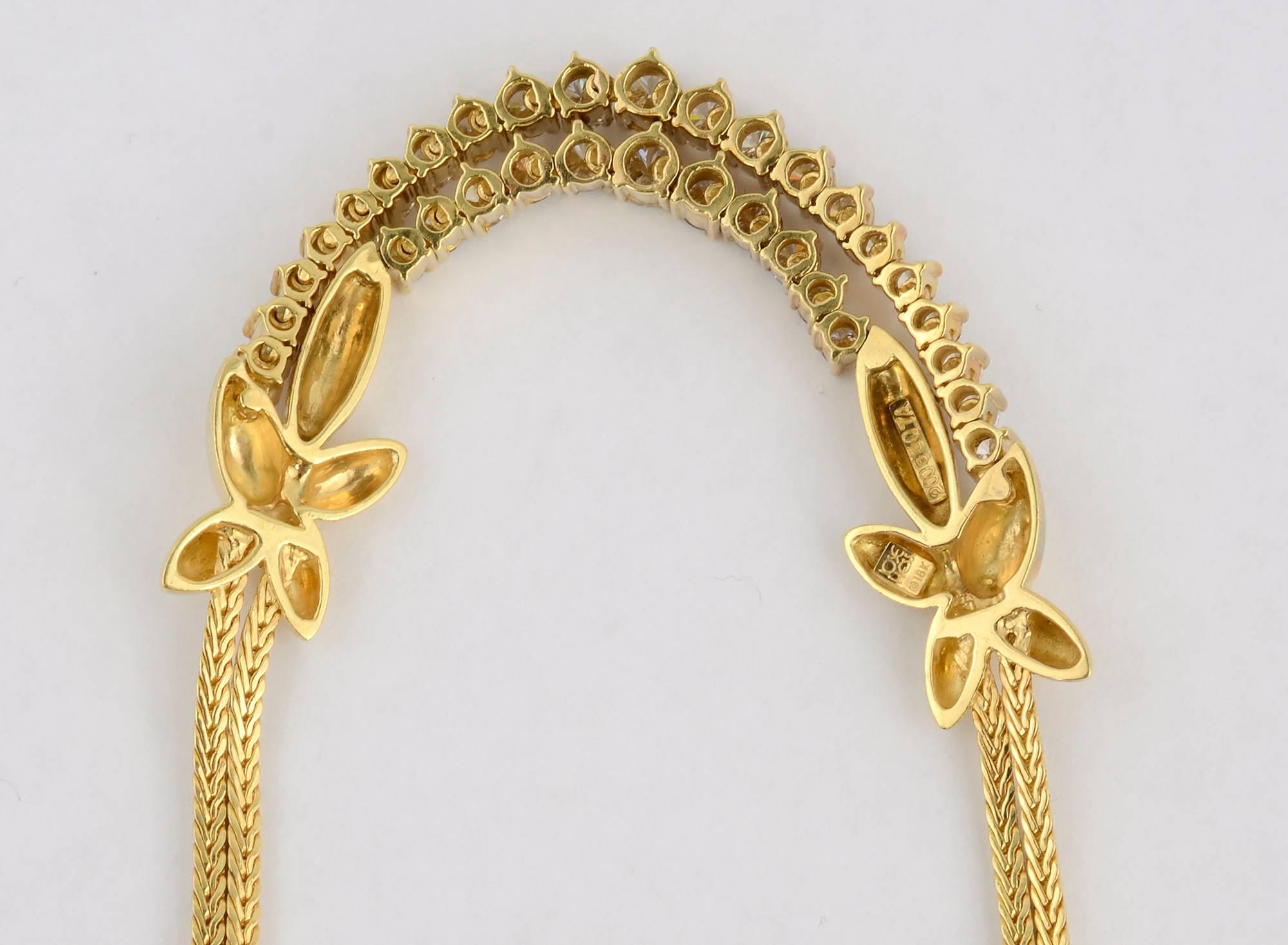 Modern Jose Hess Gold and Diamond Necklace